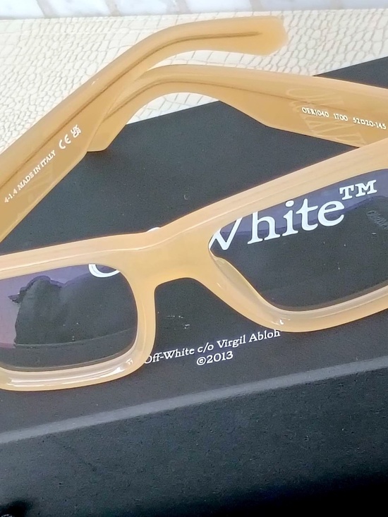 New Off White OERJ040 STYLE 40 1700 Sand Beige Acetate Occhiali Vista Opticals main image 7